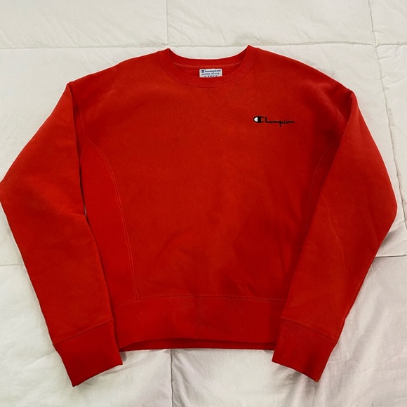 Champion Reverse Weave Red/Orange Sweatshirt - Picture 2 of 5